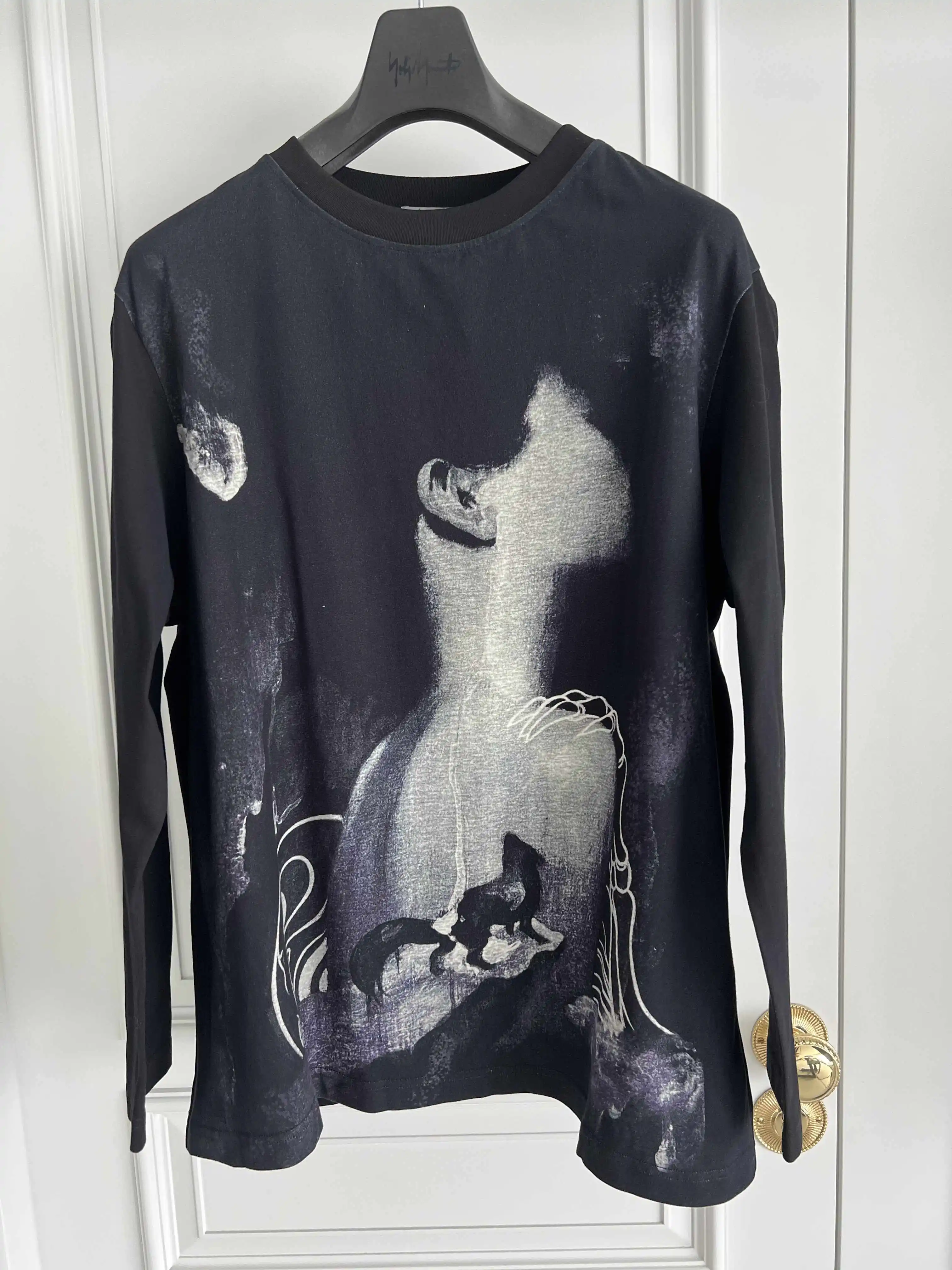 TOP-YAMAMOTO original design custom pure cotton designer long-sleeved printed long-sleeved T-shirt
