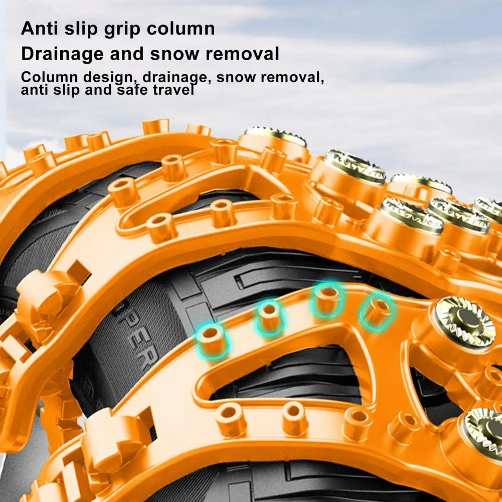 Universal Model Tire Chains 2/4/6pcs Fish Bone Tire Chains Universal Anti-slip Car Traction Accessories for Winter
