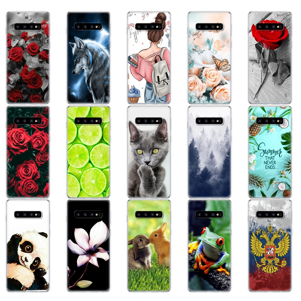 For Samsung Galaxy S10 Case S10Plus Case Silicone TPU Cover Phone S10 E Cases On For Samsung S10 Plus G975F S 10 SM-G973F marble