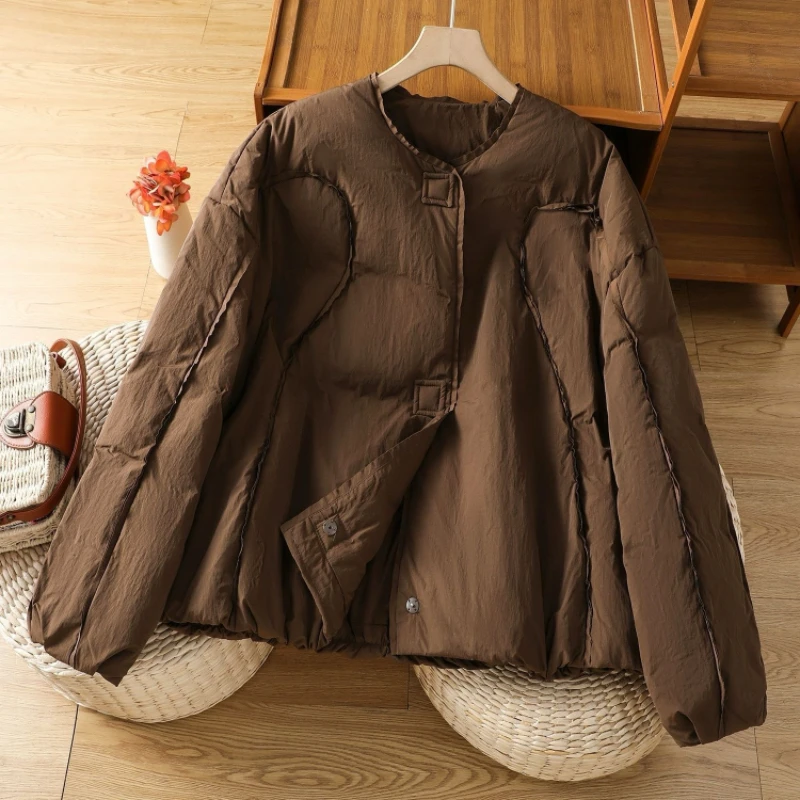 

Autumn Winter Short Cotton Jacker Women 2025 New Fashion Loose Cotton Coat Thicken Keep warm Pure Colour Outerwear Female