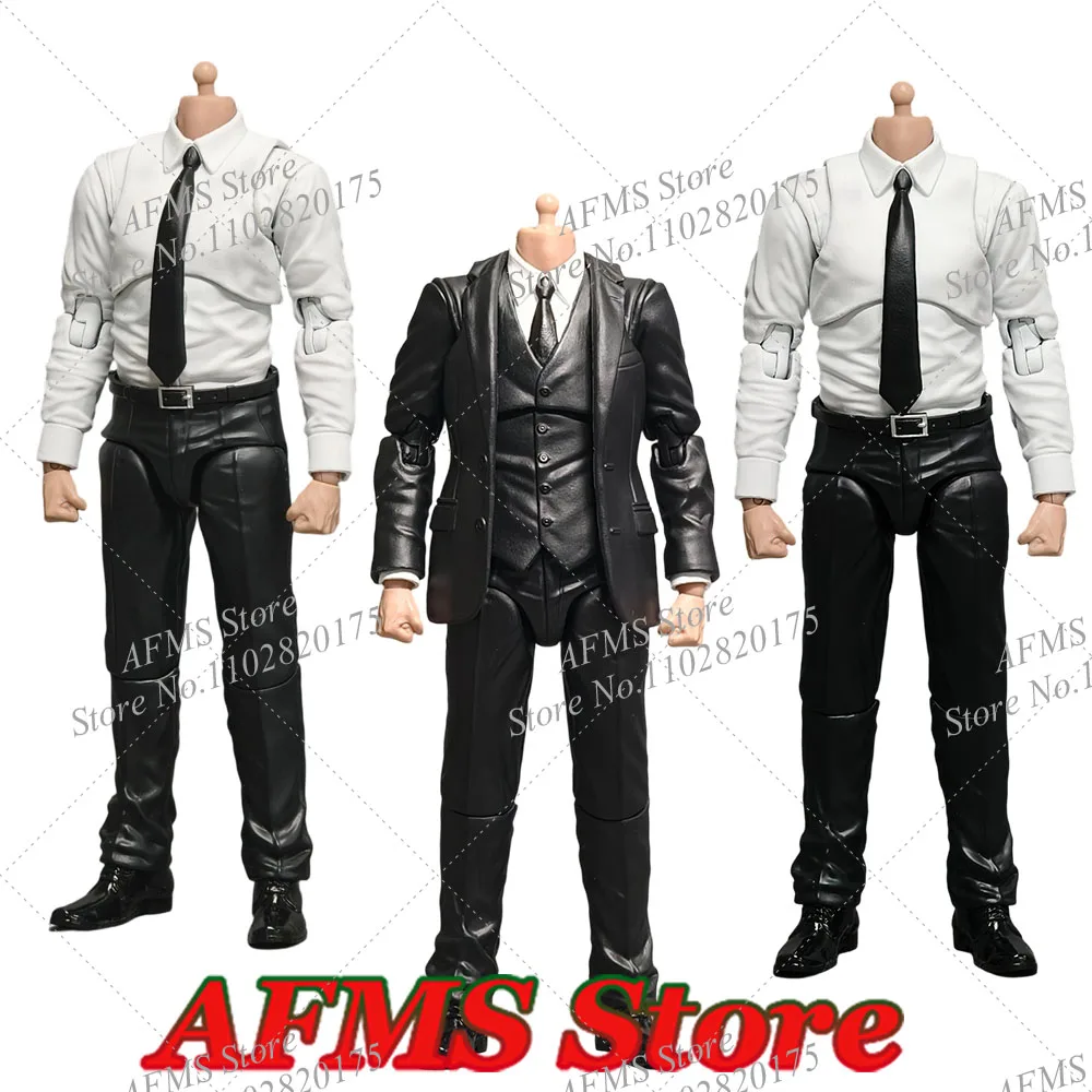 

В наличии, масштаб 1/12, коллекционная фигурка, шпион, черный, белый цвет, костюм агента, платье, совместимое с телом ‌ 6-дюймовые куклы-фигурки S&MF