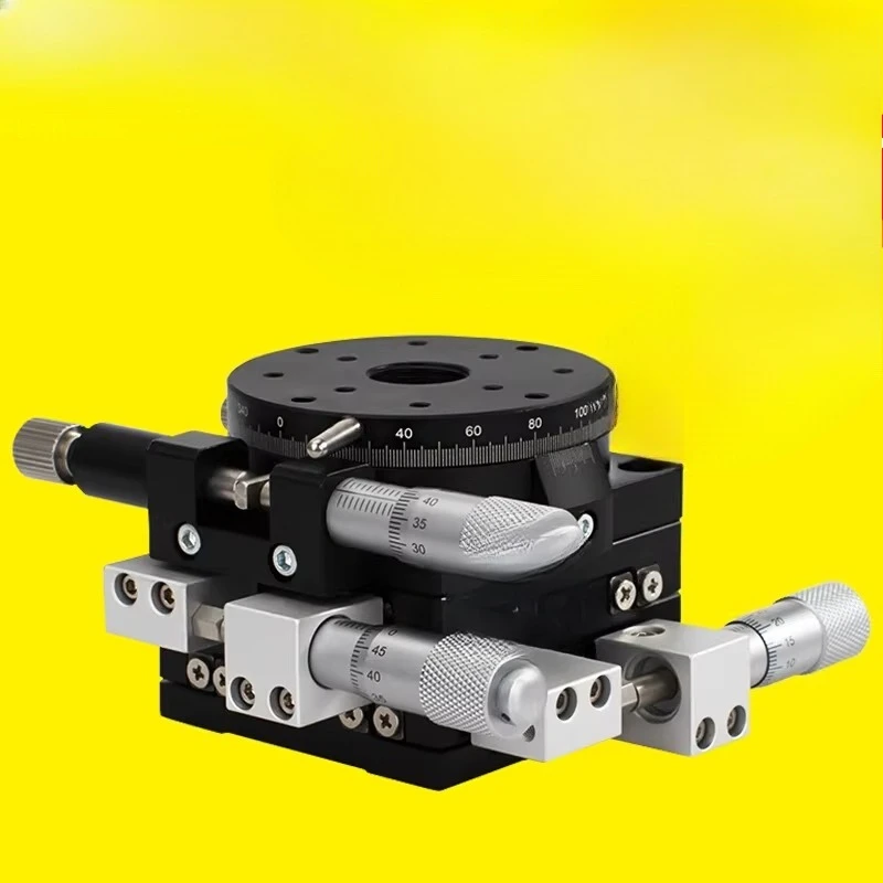 

The three-axis displacement precision translation table manually rotates the three-dimensional platform