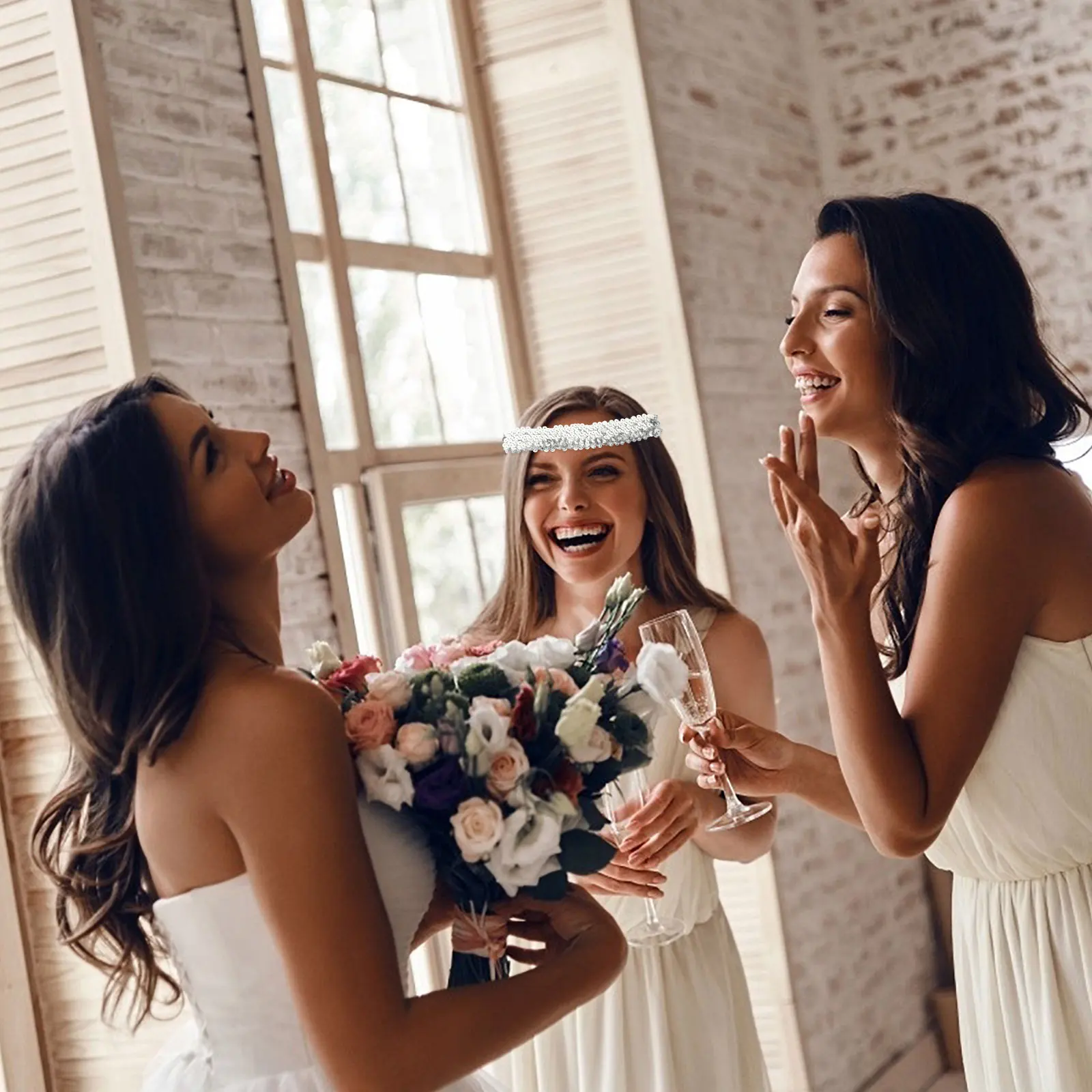 

12pcs Sequin Headbands Rhinestones Hair Band Accessories Women Color High Class Comfortable Party Daily Wear