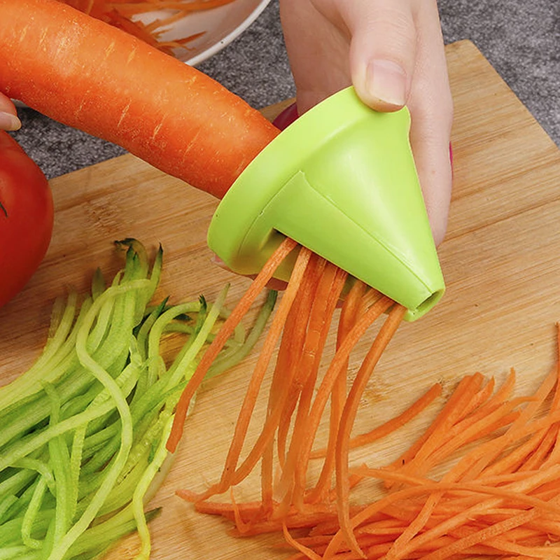 Trituradora en espiral multifunción para frutas y verduras, pelador Manual de patatas, zanahorias, rallador giratorio, accesorios de cocina para el hogar