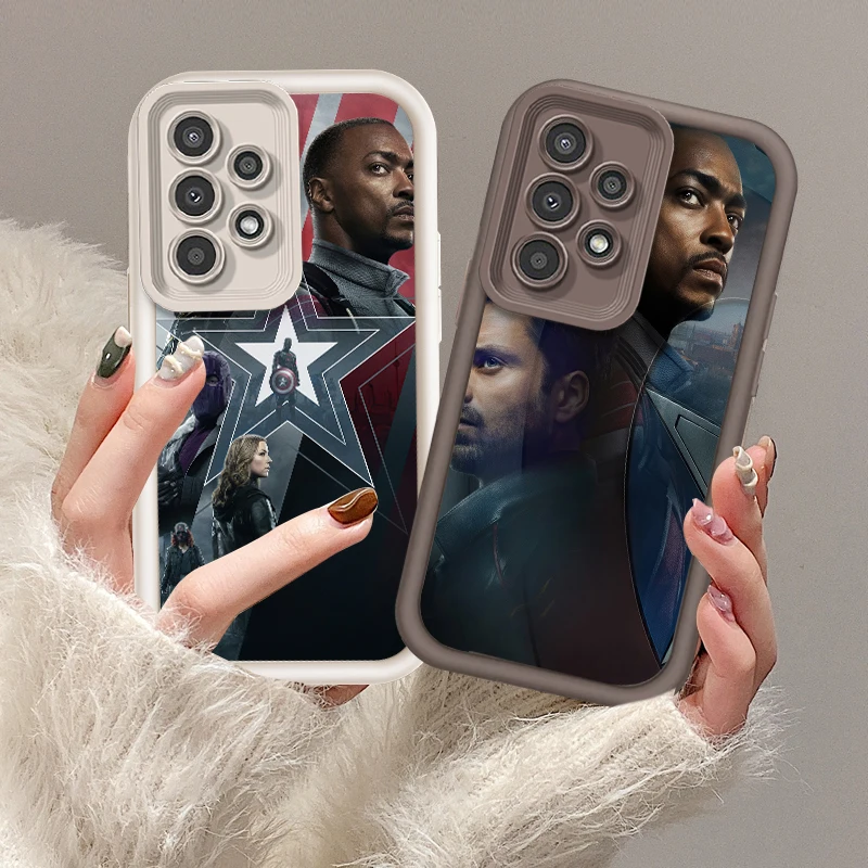 Falcon Winter Soldier For Samsung A73 A71 A54 A53 A52 A51 A33 A32 A21S A14 A13 A12 A03 A04 A05 5G Eye Ladder Funda Phone Case