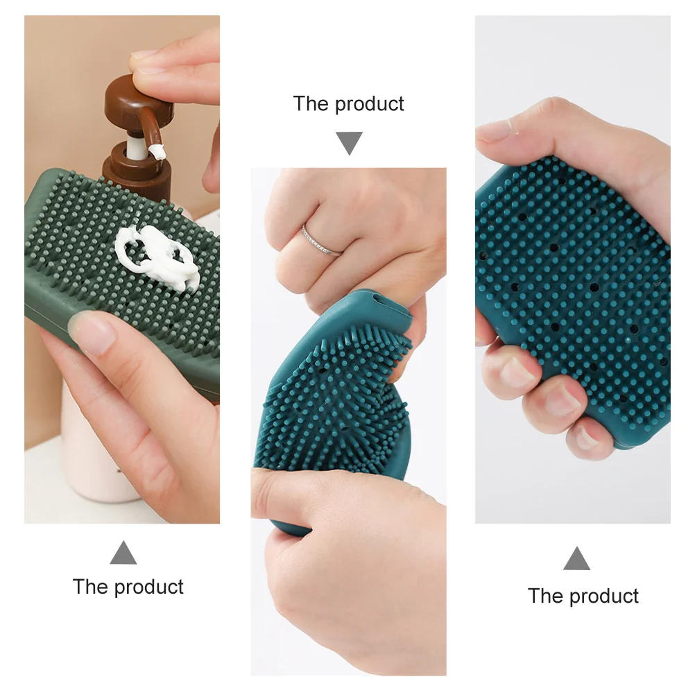 

3Pcs Silicone Bath Brushes Soft Flexible Exfoliating Shower Brush Deep Body Cleaning Back Scrubber Massage Skin Care
