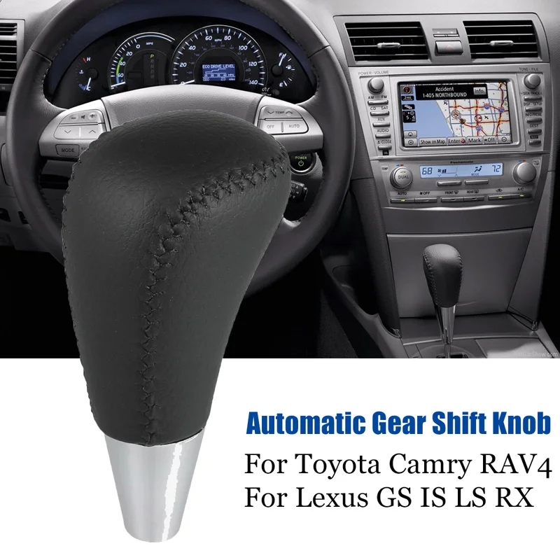 PU Leather Automatic Gear Shift Knob Gear Ball Head Fit Toyota/Lexus/Scion Most Automatic Transmission Cars with 8mm Thread