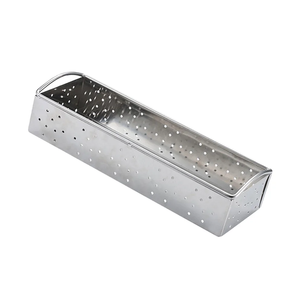 

Stainless Steel Chopstick Box Lightweight Cutlery Holder with Drain Holes Utensil Organizer Storage for Kitchen