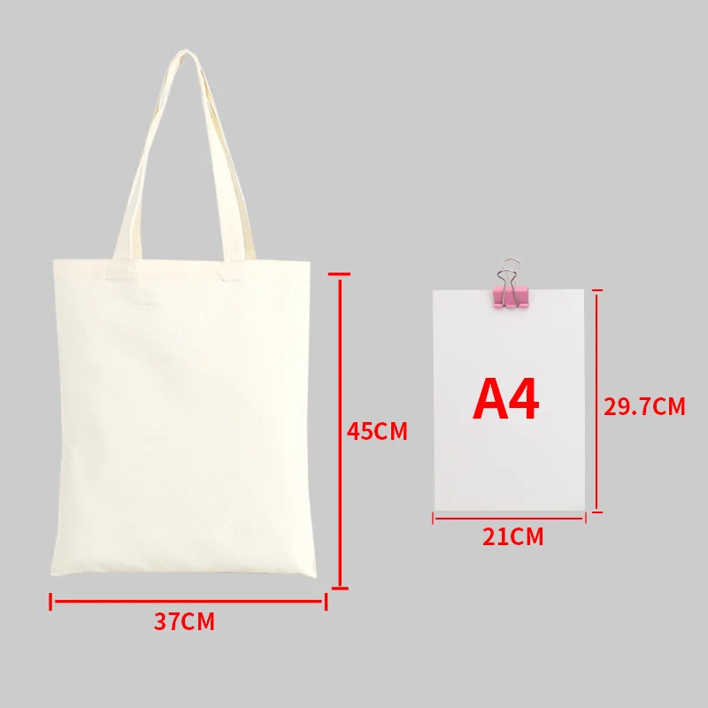 Bolsas de compras de lona reutilizables de gran capacidad, bolsos de mano plegables de algodón ecológico, bolso de hombro Diy, bolso de comestibles, Beige, blanco