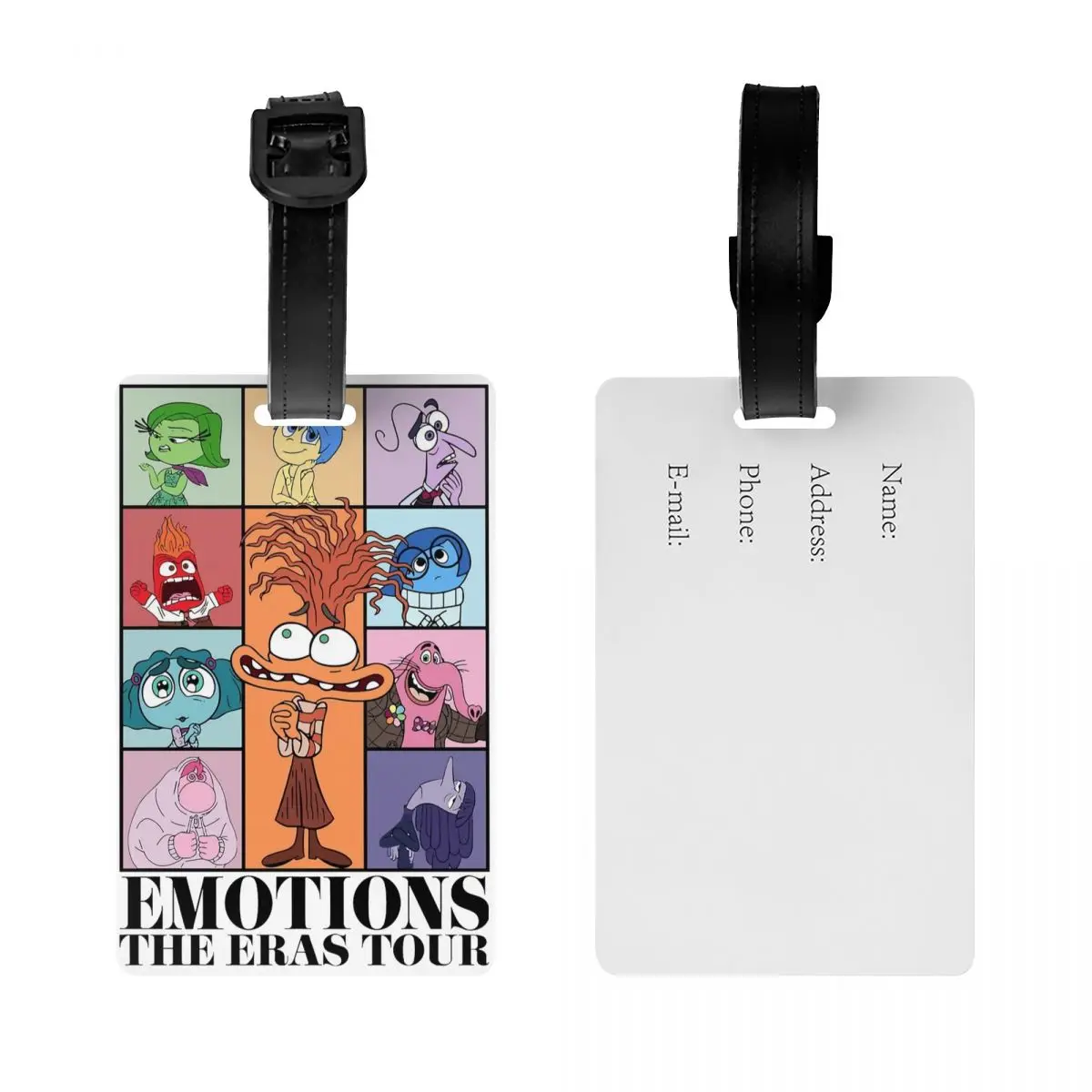 Luggage Tags Eras Tour Inside Out Cartoon Holder Baggage Boarding Tags Name ID Address Holder Baggage Tag Men Travel Label Gift