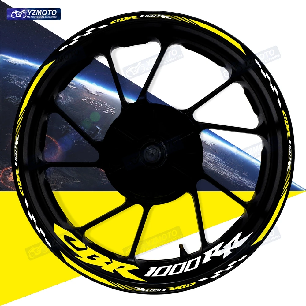 

For Honda CBR1000RR Motorcycle 17 Inch Front And Rear Wheel Sticker Hub Decal Decorative Reflective Waterproof Rim Stickers