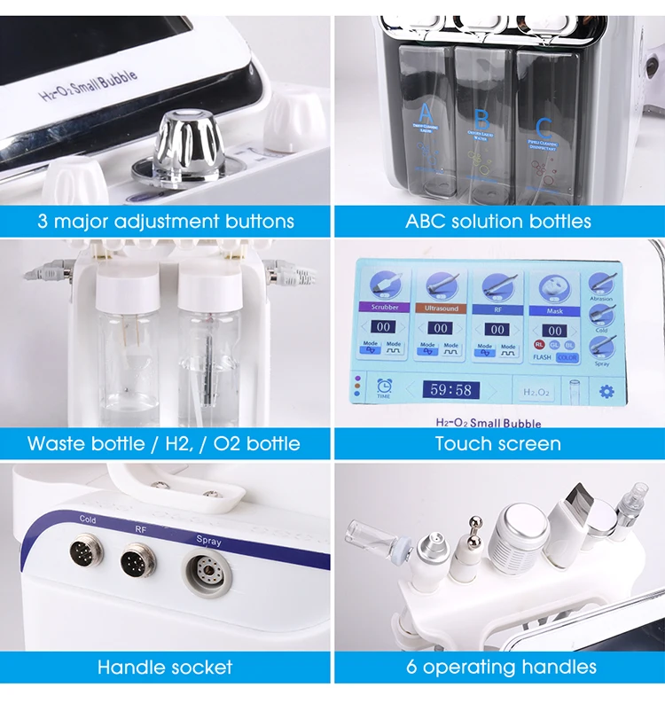 2023 best selling Hydrofacials Machine 7 In 1 Hydro Radiofrequency Oxygen Water Dermabrasion Device SPA Salon with Led Mask