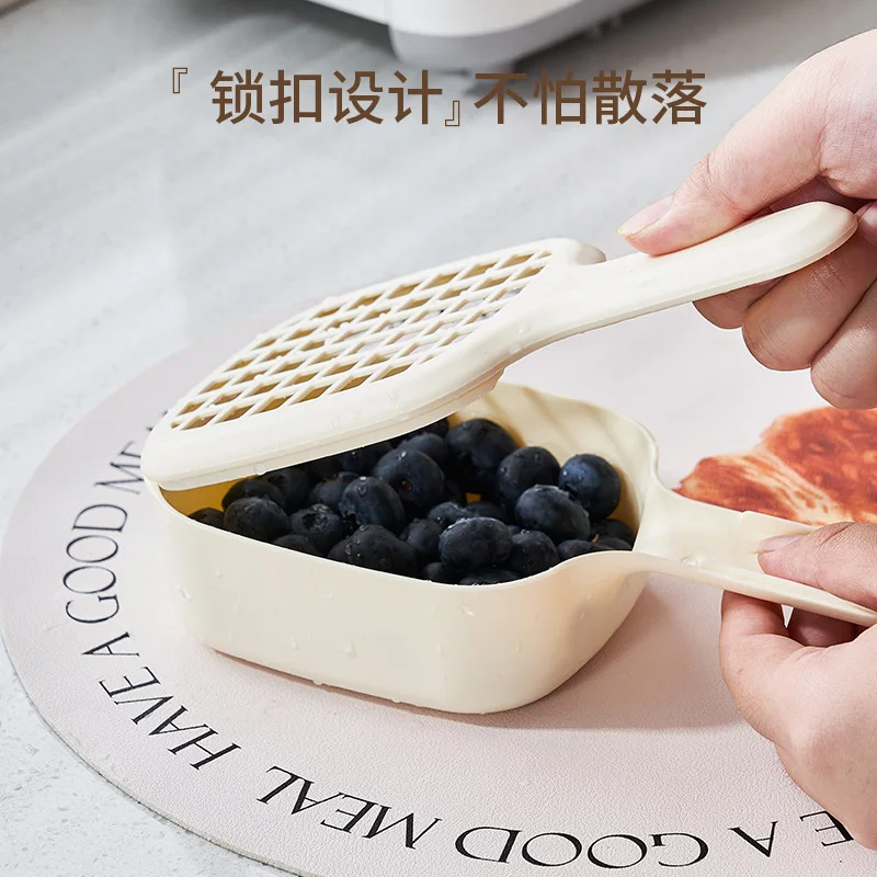 Корзина для мытья фруктов с ручкой, японские черники, качели, сливная корзина, мини-умивальник для фруктов и овощей, фильтрованная вода Wa
