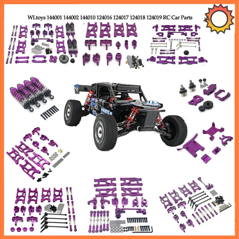 WLtoys 124016 124018 1/12 RC Car Original Spare Parts Brushless Motor Receiver ESC Swing Arm Differential Gearbox Tire Assembly