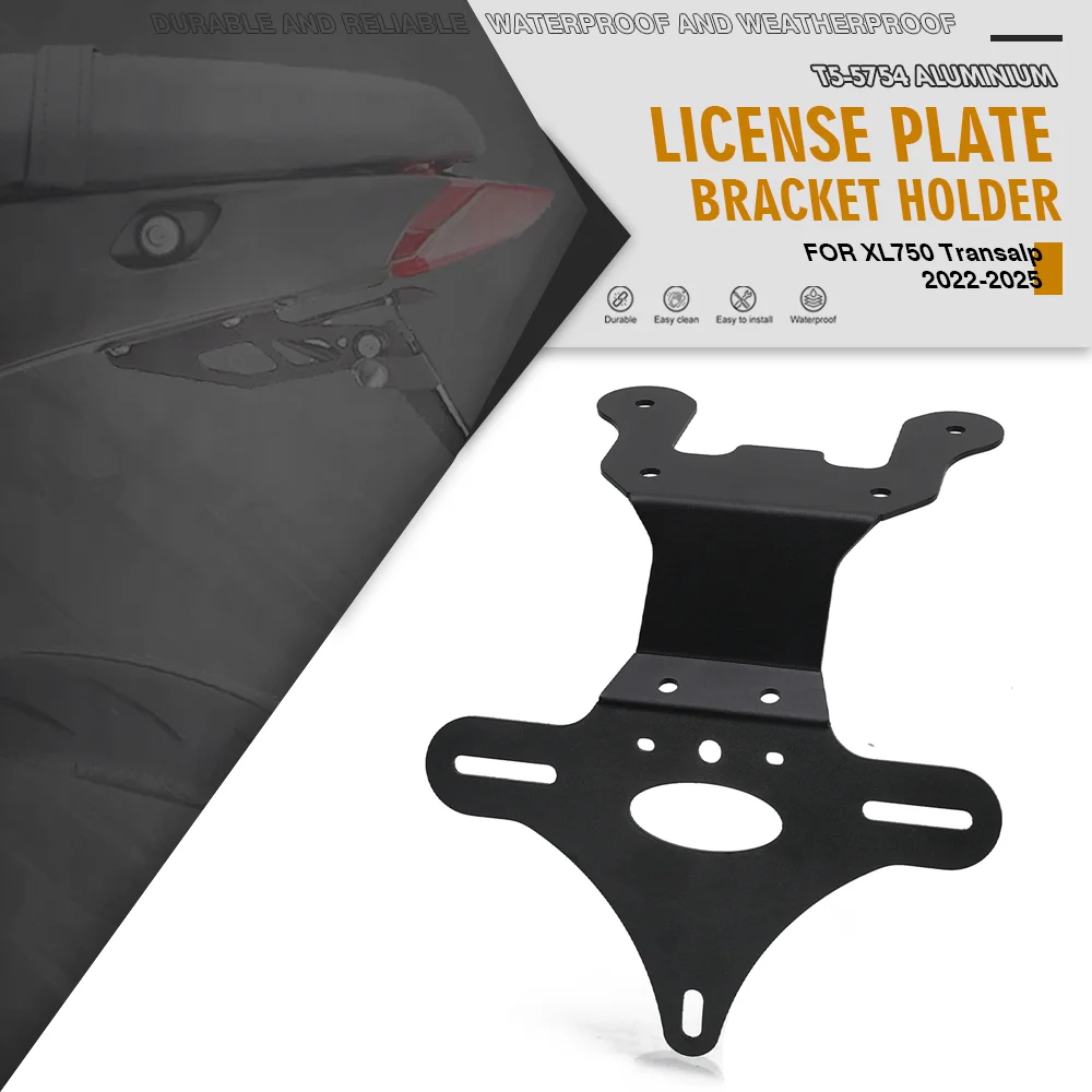 

FOR Honda XL750 Transalp 2022-2025 License Plate Relocation Bracket Motorcycle Accessories Aluminum CNC Fender Eliminator Kit