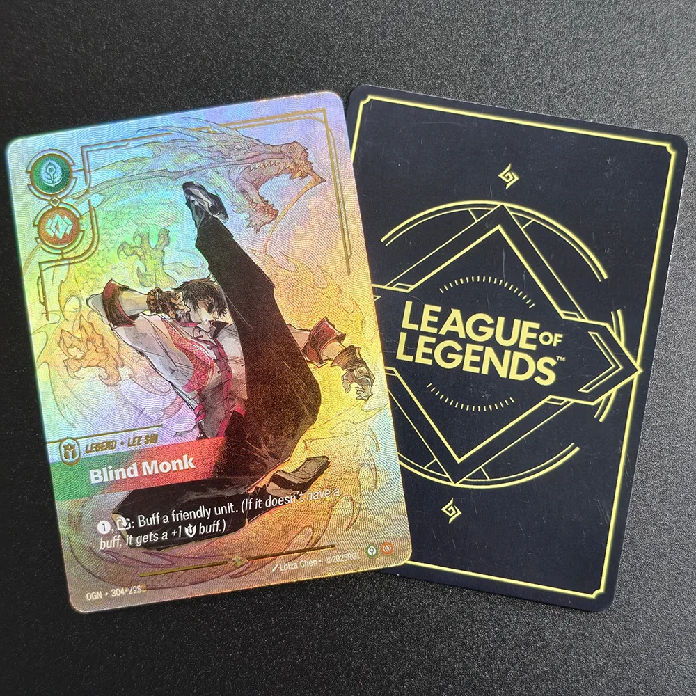 DIY Riftbound League of Legends Origins Trading Card Game OGN Kai'Sa Ahri Jinx Sett Yasuo Teemo Overnumbered Collection Tcg Card