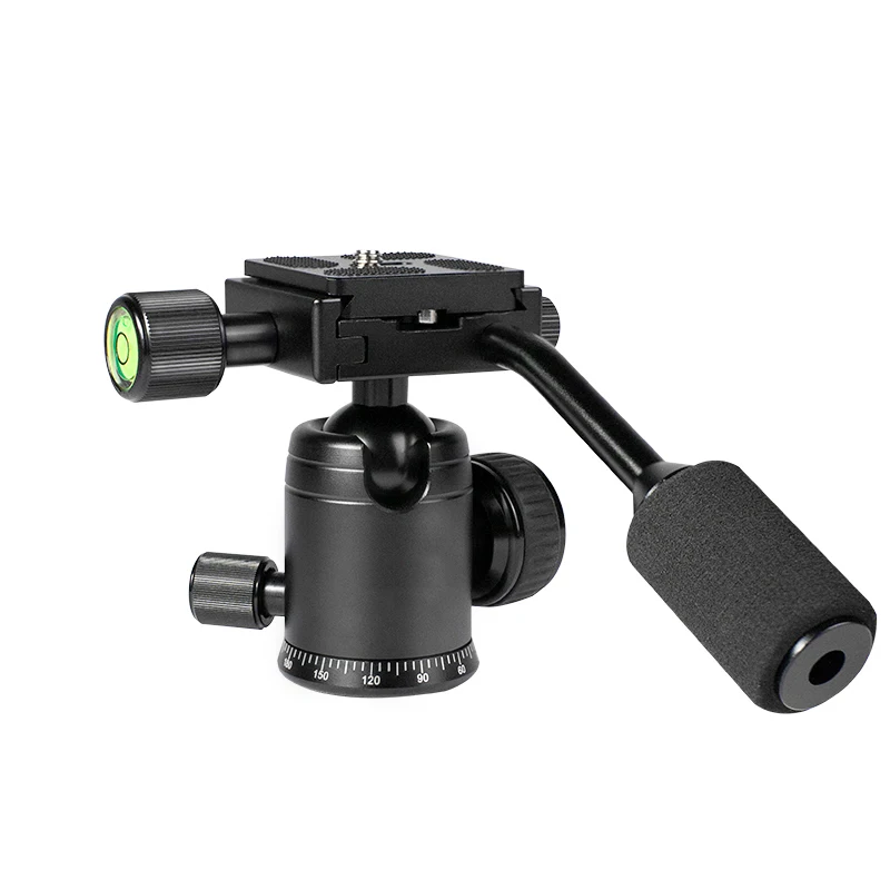 High Strength Aluminum Alloy 6KG Load-bearing Tripod Head, Suitable for Hunting and Shooting, Can Rotate 360 Degrees
