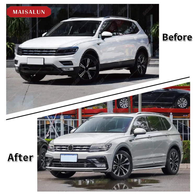 High Quality R-line Style Body Kit For Volkswagen Tiguan 2018 With Front Bumper Front Lip Fenders