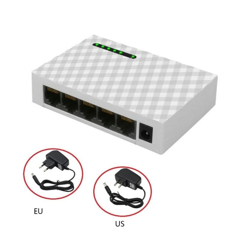 

5-портовый настольный гигабитный сетевой коммутатор, адаптер Ethernet 1000 Мбит/с, быстрый RJ45