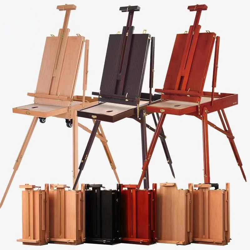 

Painting Easel Caballete De Pintura Portable Folding Artist Oil Painting Easel Stand Women's Wooden Easel Painting Art Supplies