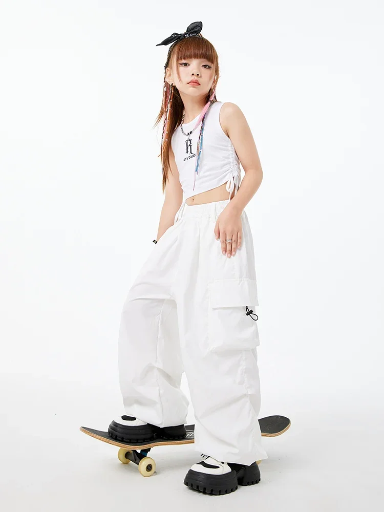 زي رقص الجاز للفتيات ، ملابس الأداء المسرحي ، الهيب هوب للأطفال ، زي رقص الشارع ، ملابس المنافسة ، الصيف