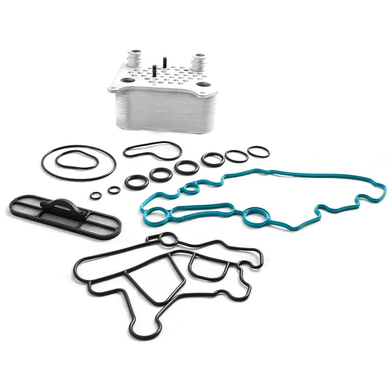 904-199 904-228 904-218 مبرد زيت عالي الجودة لـ 2003-2010 Ford F250 F350 6.0L Powerstroke ديزل فضي