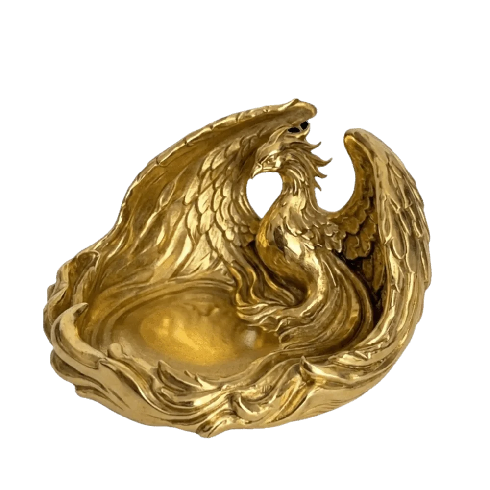 Catchall Dish Phoenix Shape Storage Tray Multi-Color Vintage Resin Jewelry Dish Creative Realistic Coin Holder Tray Gift