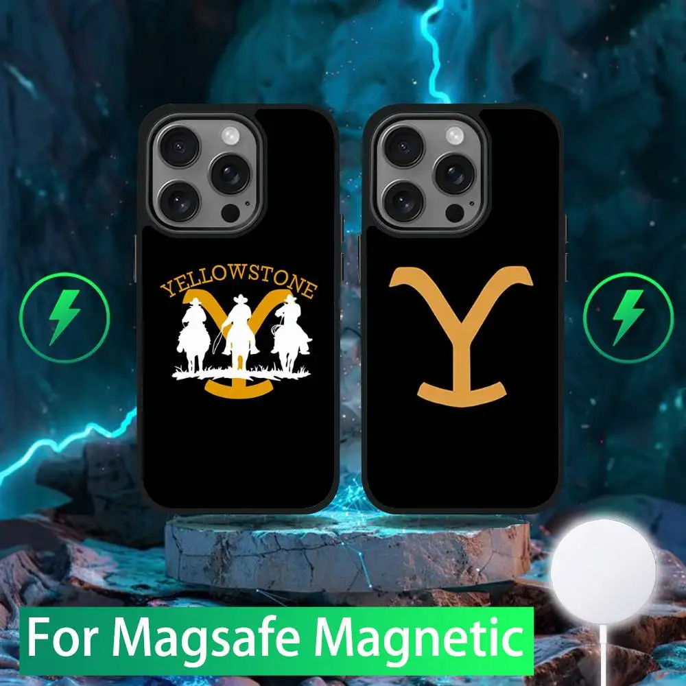 

TV Series Yellowstone Phone Case For iPhone 16,15,14,13,12,11,Pro,Max,Plus,Mini,SE New Magsafe Magnetic Wireless Charging