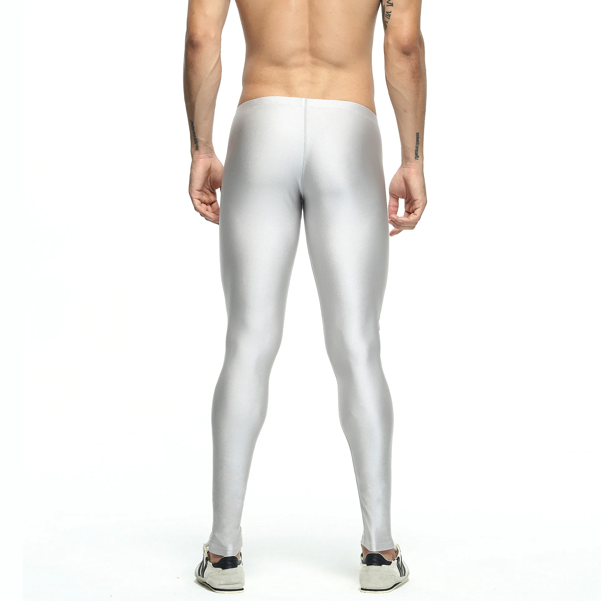 Solid Mens Leggings Running Tights Men Compression Pants Sexy Fitness Gym Basketball Tights