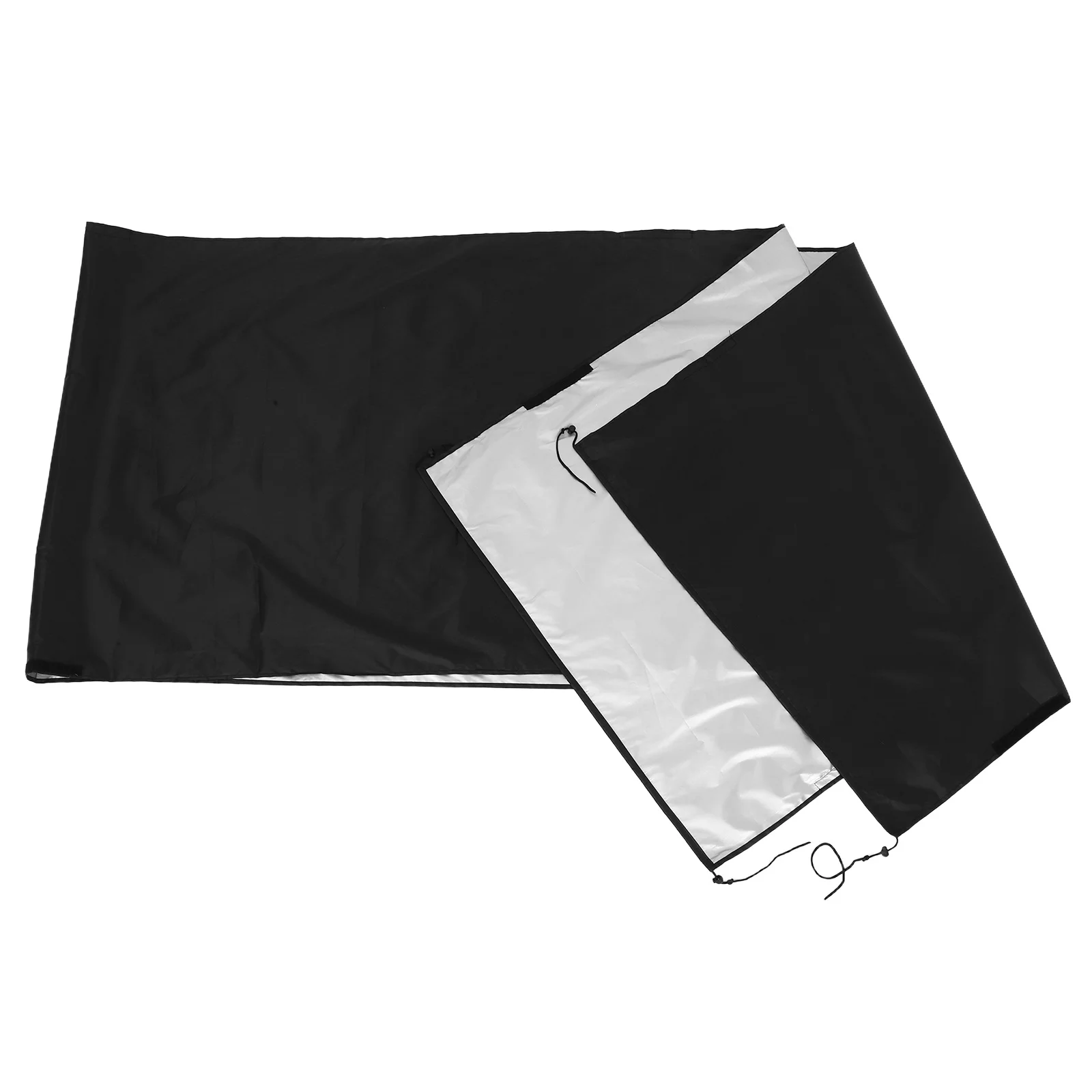 غطاء حمام السباحة أسود شديد التحمل مقاوم للماء ومتين وغطاء بطانية شمسية لحمام السباحة الداخلي #2