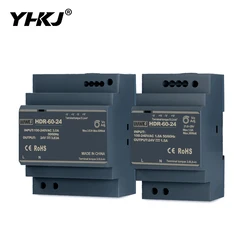 Power Source HDR-30 HDR-60 HDR-100 DIN Rail Switching Power Supply Input AC To DC 5V 12V 15V 24V 48V Single Output 2A 3A 4A 5A