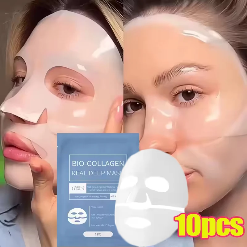 Masque facial au collagène anti-déformable, décoloration du visage, lifting des lignes fines, peau optimiste, anti-âge, éclaircissant, soins de la peau, cosmétiques coréens, 1 pièce, 3 pièces, 5 pièces, 10 pièces