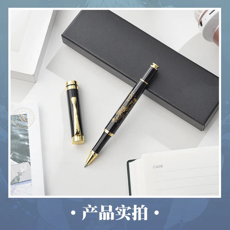 Anime Furina Genshin Impact Cosplay Metal Sign Ballpoint Gel Pen Stationery Rollerball Pen Student Gift