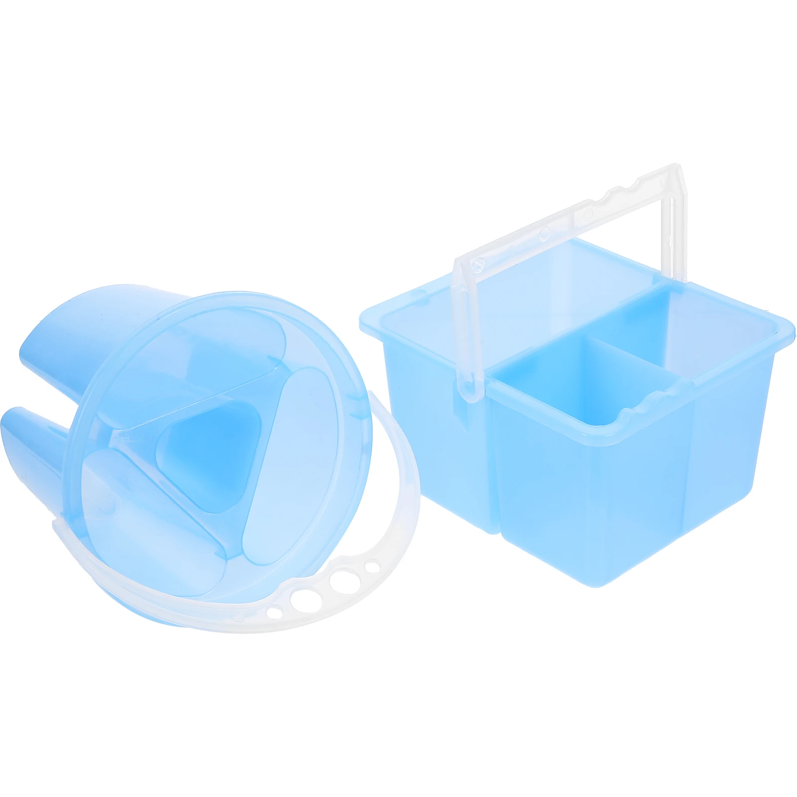 

2pcs Paint Washer For Artists Reusable Plastic Watercolor Brush Holder, Compact Brush Cleaner With Handle, Daily Use Water