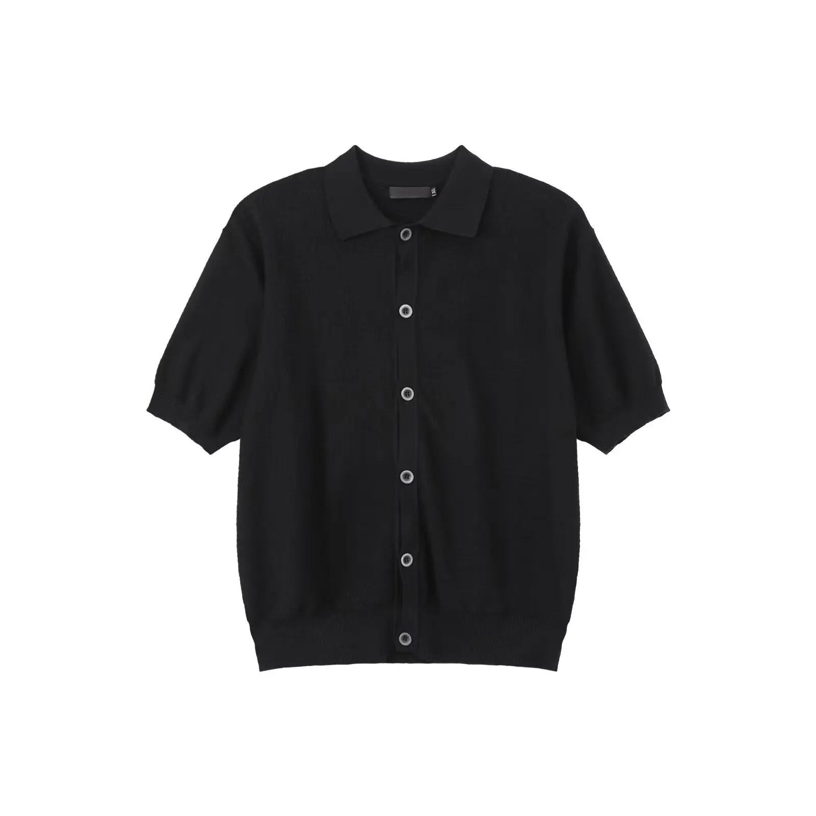 2026 New Summer American Style Design Knit Short Sleeve For Men Women Cool Lapel Polo Collar Cardigan T Shirt Fashion Casual Top