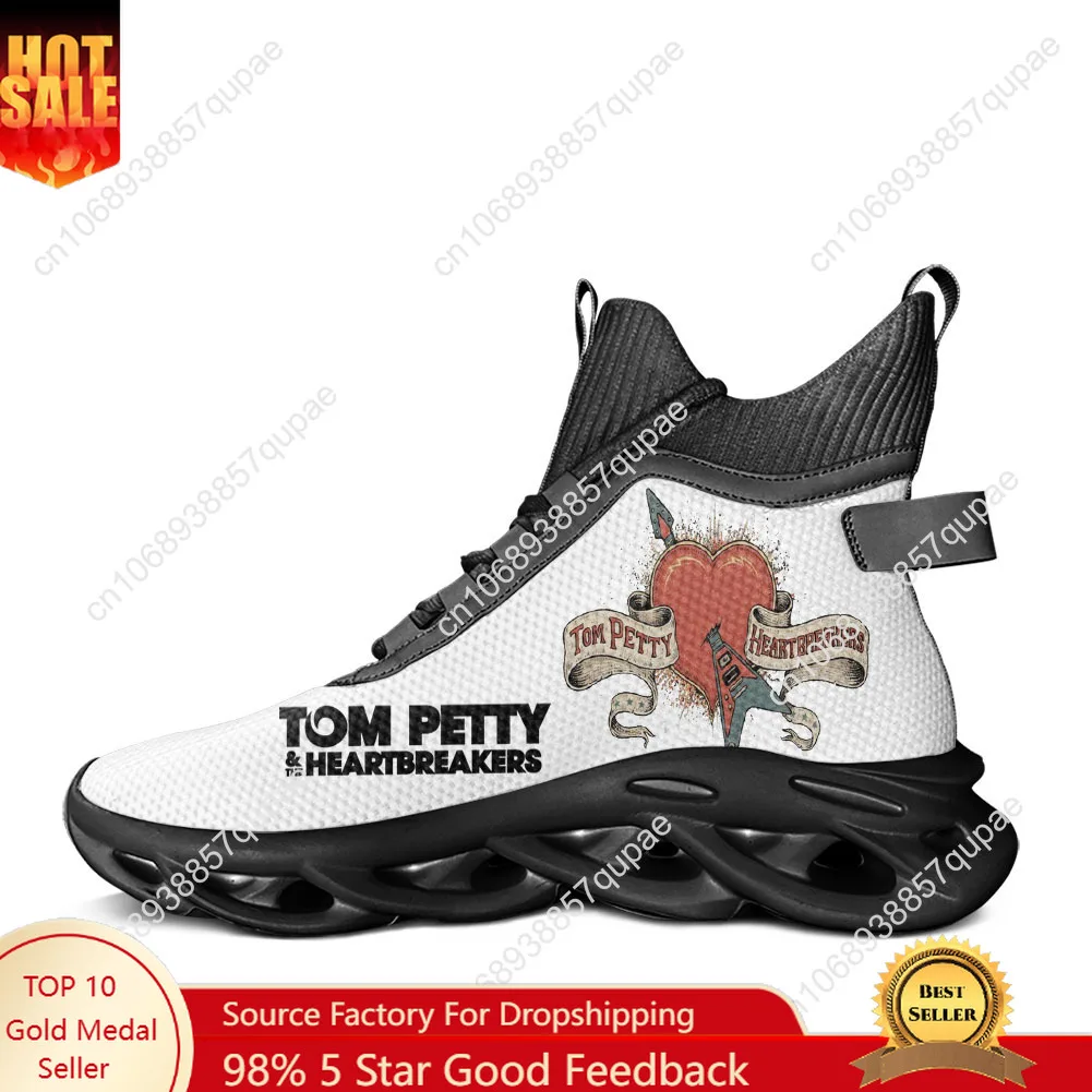 

Tom Petty-heartbreakers Rock Band High Top Flats Sneakers Men Women Sports Running Shoes Sneaker Mesh Footwear Custom Shoe