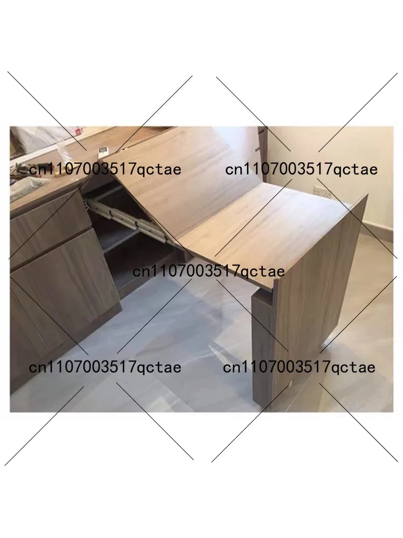 5/6 Hidden Folding Table Rails Aluminum Telescopic Cabinets Dining Slide Rails Flat Push Folding Table Hardware Accessories