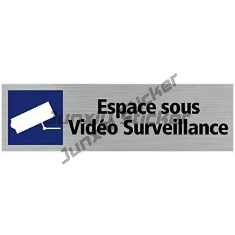 

For Door Panel Space Sticker Under Video Surveillance. Wall with Surveillance Adhesive Appearance