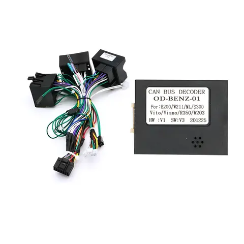 메르세데스 벤츠 B200/C-클래스/E-클래스/ML/S300/Vito 용 Cabus 박스 16 핀 안드로이드 와이어 케이블 어댑터 OD-Benz-01Car 미디어 스테레오 오디오