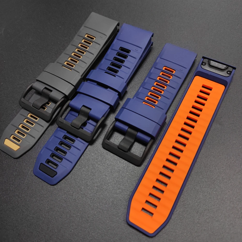 Pulseira esportiva de silicone, pulseira de relógio 22mm 26mm para garmin fenix 8 pro e 7 7x 6 6x 5 5x plus pulseiras de liberação rápida mulheres homens correa