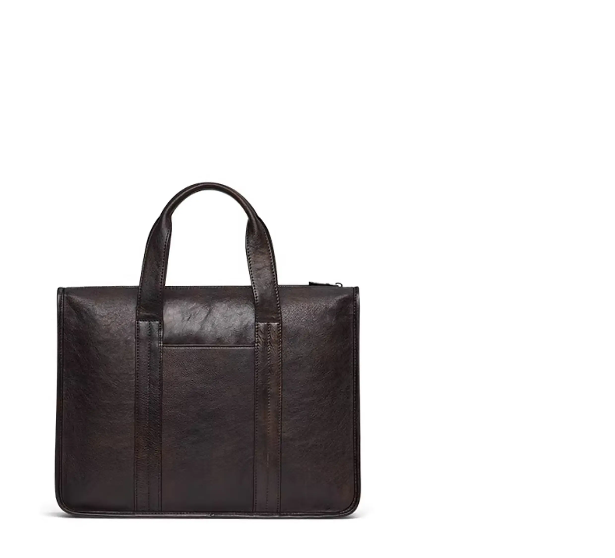 2026 New Men's Genuine Leather Briefcase Top-Grain Cowhide Vintage Business Handbag Shoulder Crossbody Messenger Bag