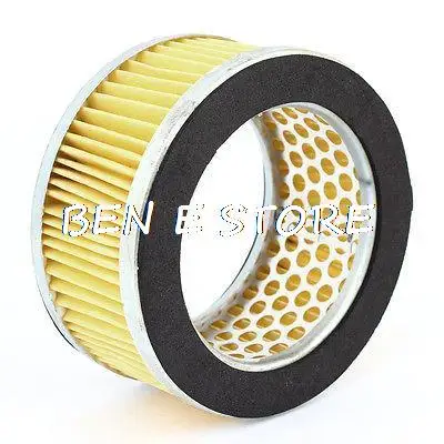 108 x 75 x 54mm Vehicle Car Yellow Pleated Non-woven Cotton Round Air Filter 4.3