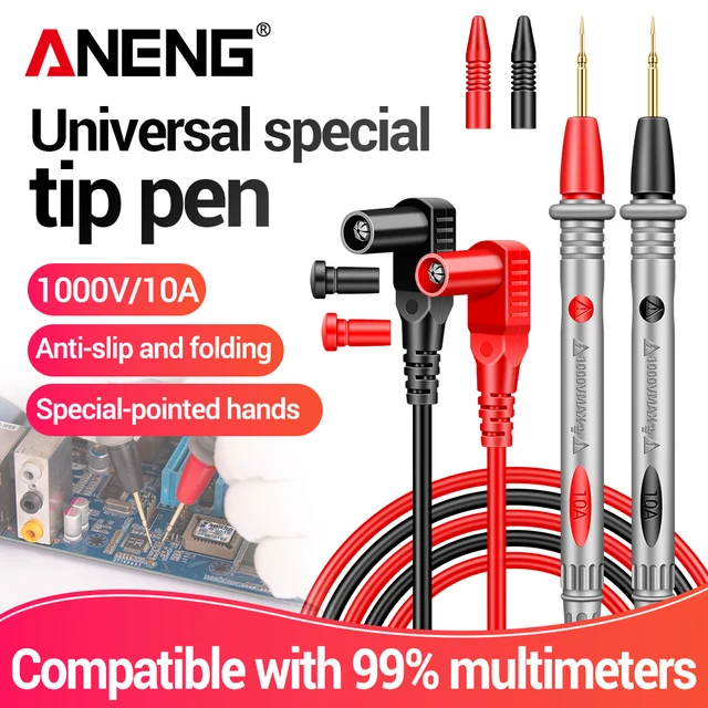 ANENG PT1005B 10A 1000V Multimetr cyfrowy Sonda Uniwersalny przewód pomiarowy Igła Pin Drut Pen Zestaw kabli Prąd Woltomierz Tester Drut