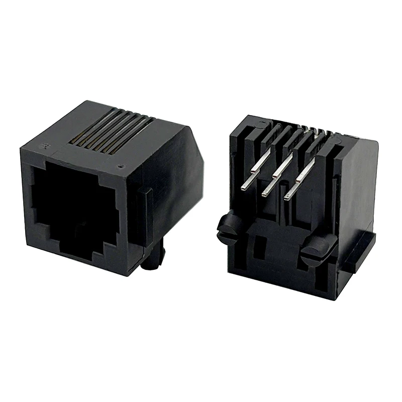 10PCS 5722 RJ12 socket with 6P6C connector and earphone edge for telephone. RJ25 interface. Length = 18.1MM