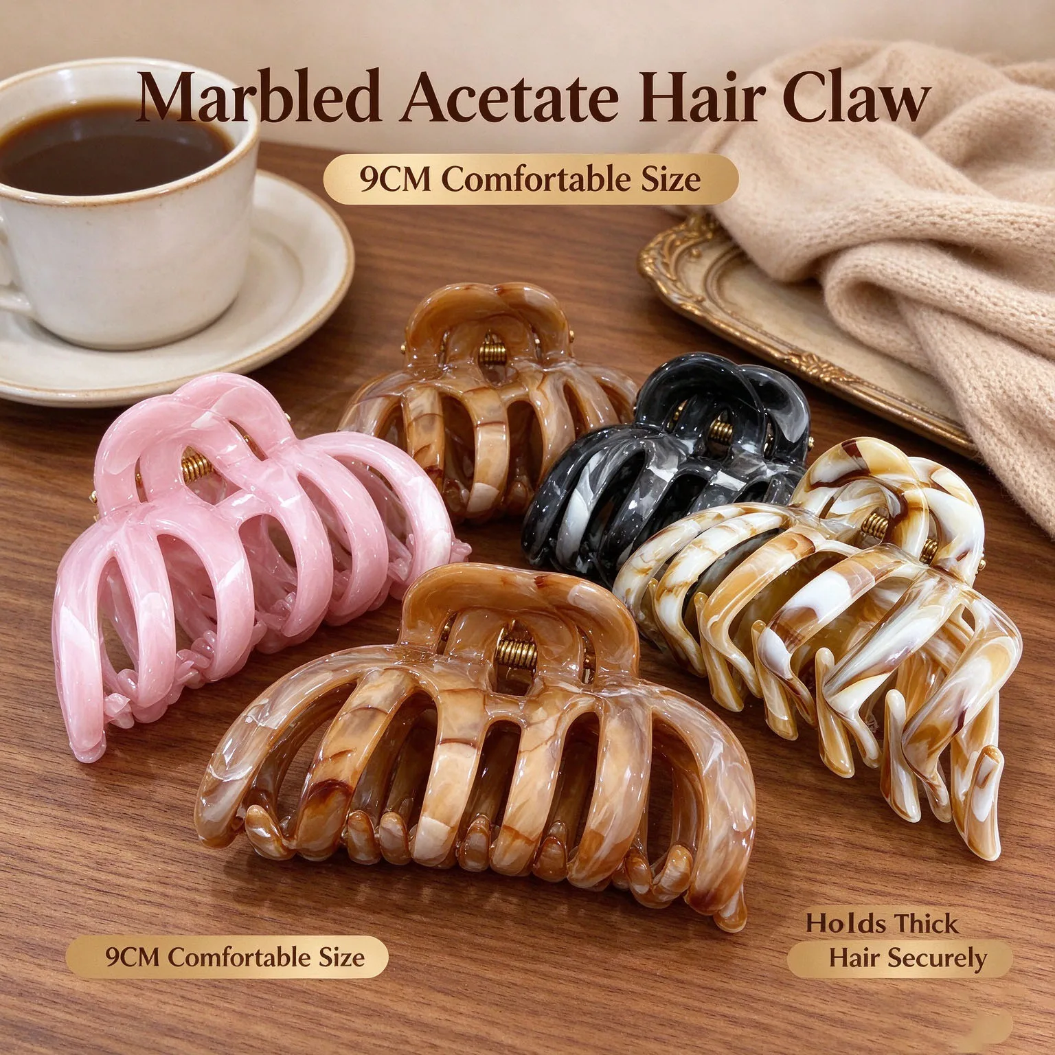 Large Size Design French Style Pumpkin Hair Claw For Women Sweet Hair Ornament Headband Lady Hair Claw Clip For Hair Accessories