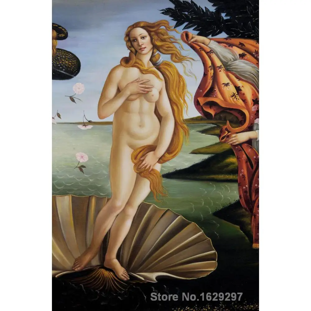 

Classic Oil Painting on Canvas Birth of Venus Sandro Botticelli High Quality Hand Painted on Canvas for Hall Decoration