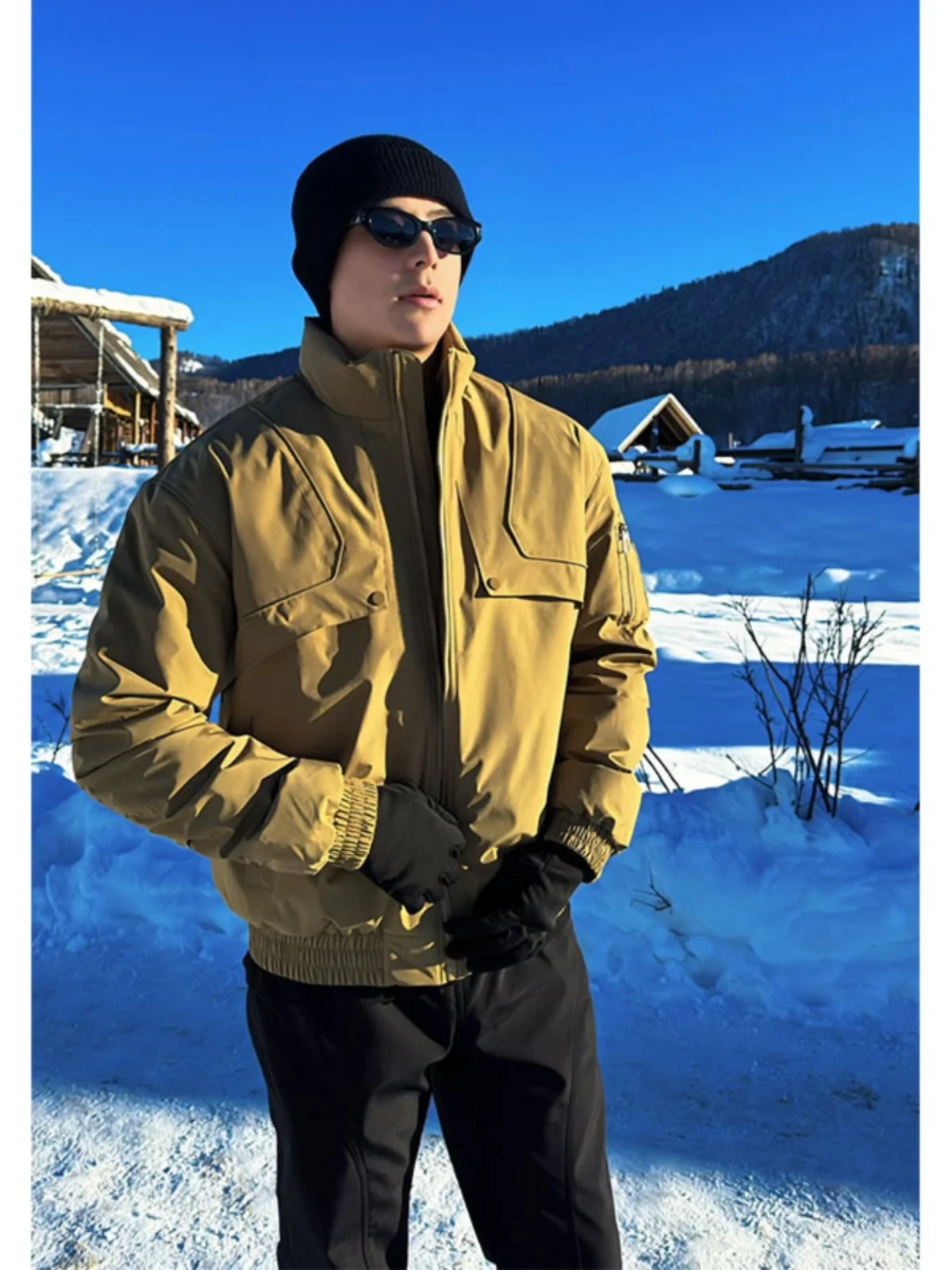 

Мужская зимняя куртка GTLA Military из хлопка с воротником-стойкой, утепленная, в американском рабочем стиле, с длинными рукавами, на молнии