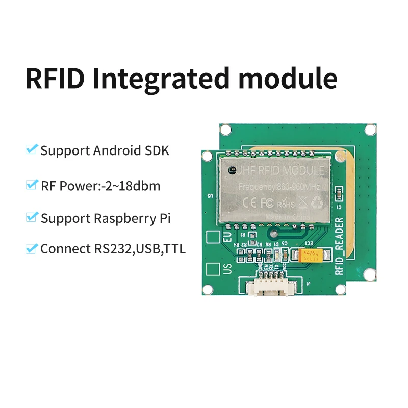 1dbi Size 35*35mm With Antenna Integrated All-in-one UHF RFID Module