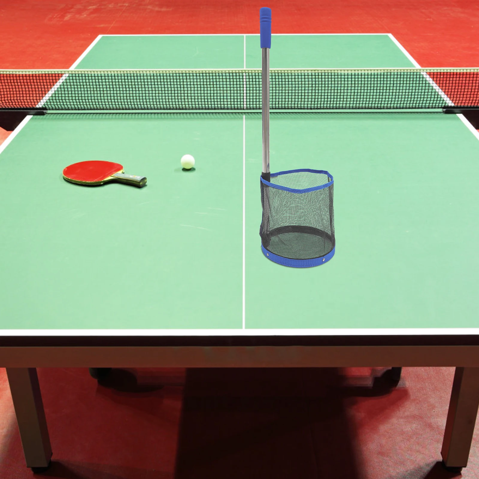 

Pingpong Retriever Table Tennis Ball Picker Lightweight Durable Portable Ball Collector Storage Bag Training Tool Blue