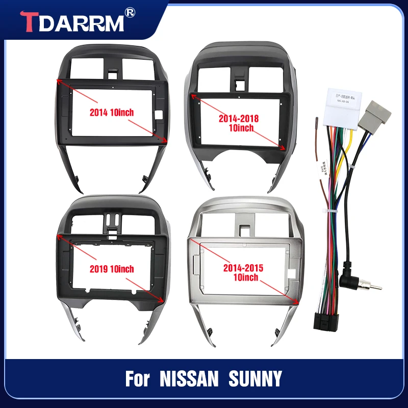 

For NISSAN 2014-2019 SUNNY Car Stereo Android GPS Multimedia Radio Fascia Panel Dashboard Frame Installation Trim Kit